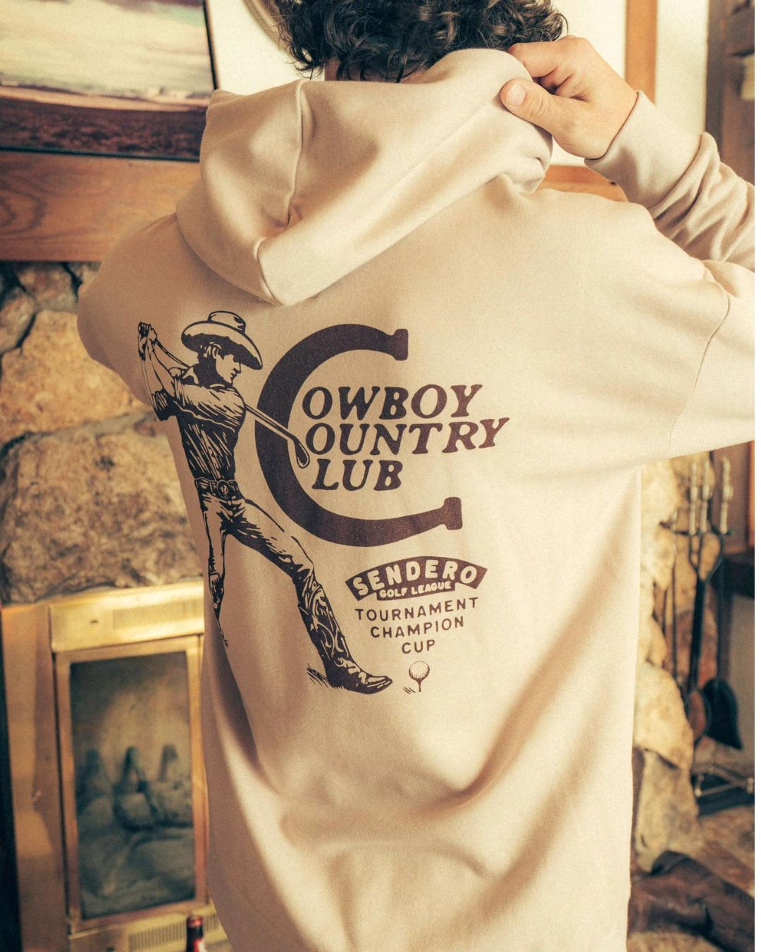 Sendero Provisions Co. Cowboy Country Club Hoodie - Sand