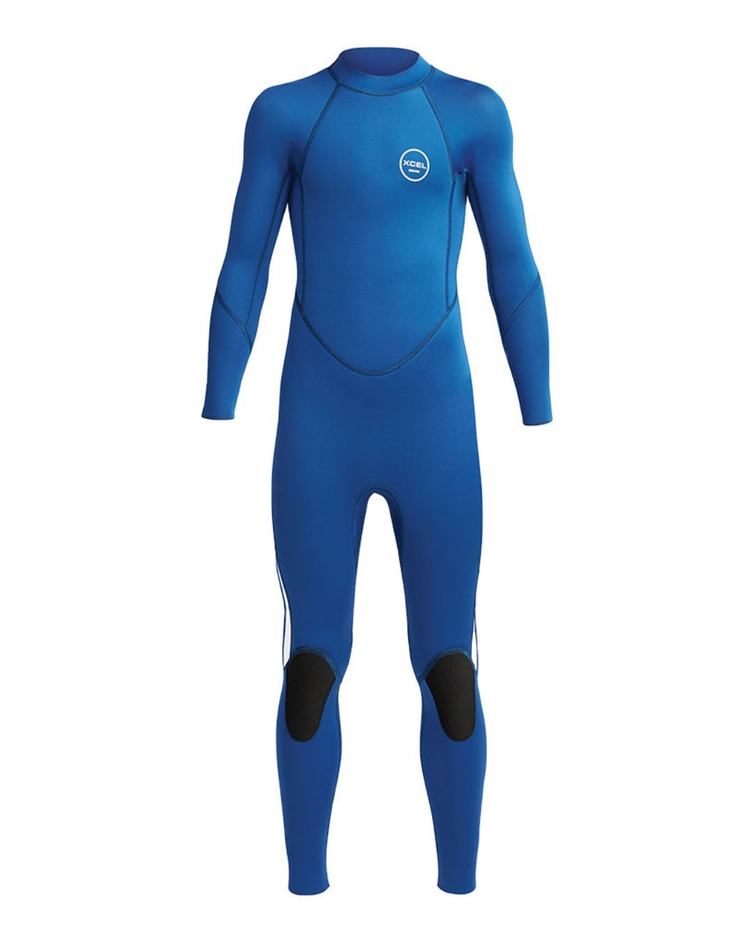 Xcel Kids Axis Flatlock 3/2mm Back Zip Fullsuit Wetsuit -  Faint Blue/White 