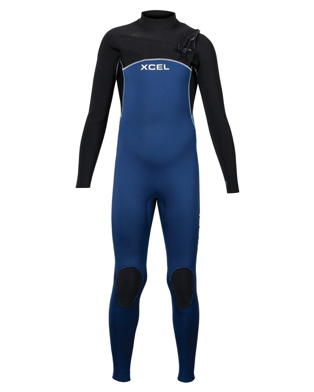 Xcel Kids Comp 4/3mm Chest Zip Fullsuit Wetsuit - Navy/Black