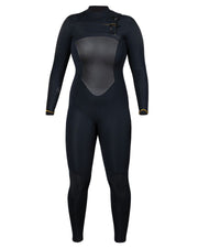 Xcel Women's Drylock 4/3mm Chest Zip Fullsuit Wetsuit - Black 