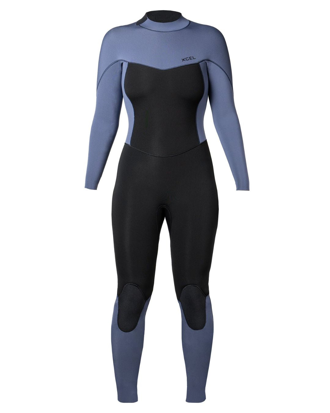 Xcel Women's Comp 4/3mm Back Zip Fullsuit Wetsuit - Black/Denim