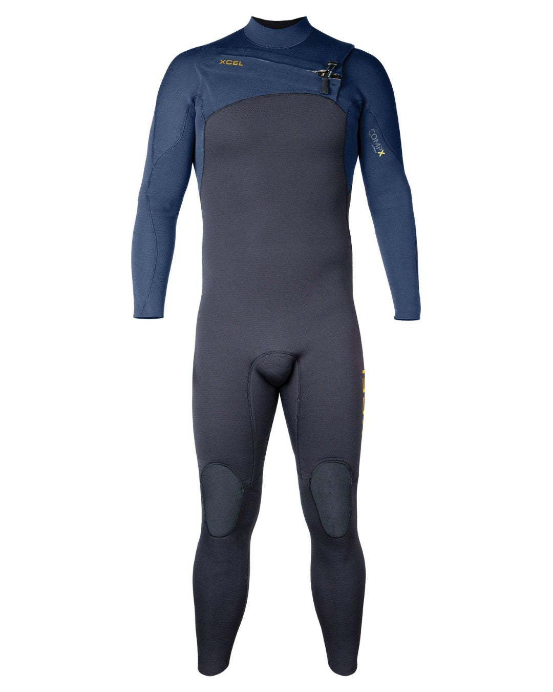 Xcel Men's Comp X 3/2mm Chest Zip Fullsuit Wetsuit - Black/Blue Nights 