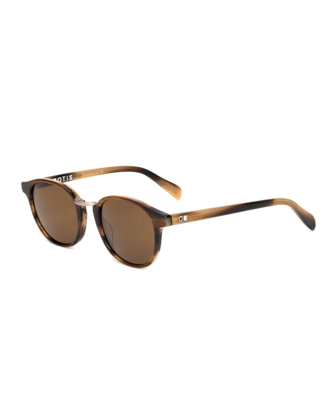 Otis Unisex A Day Late Polarized Sunglasses (DOORBUSTER 2024) - Eco Hornwood / Brown Polar 