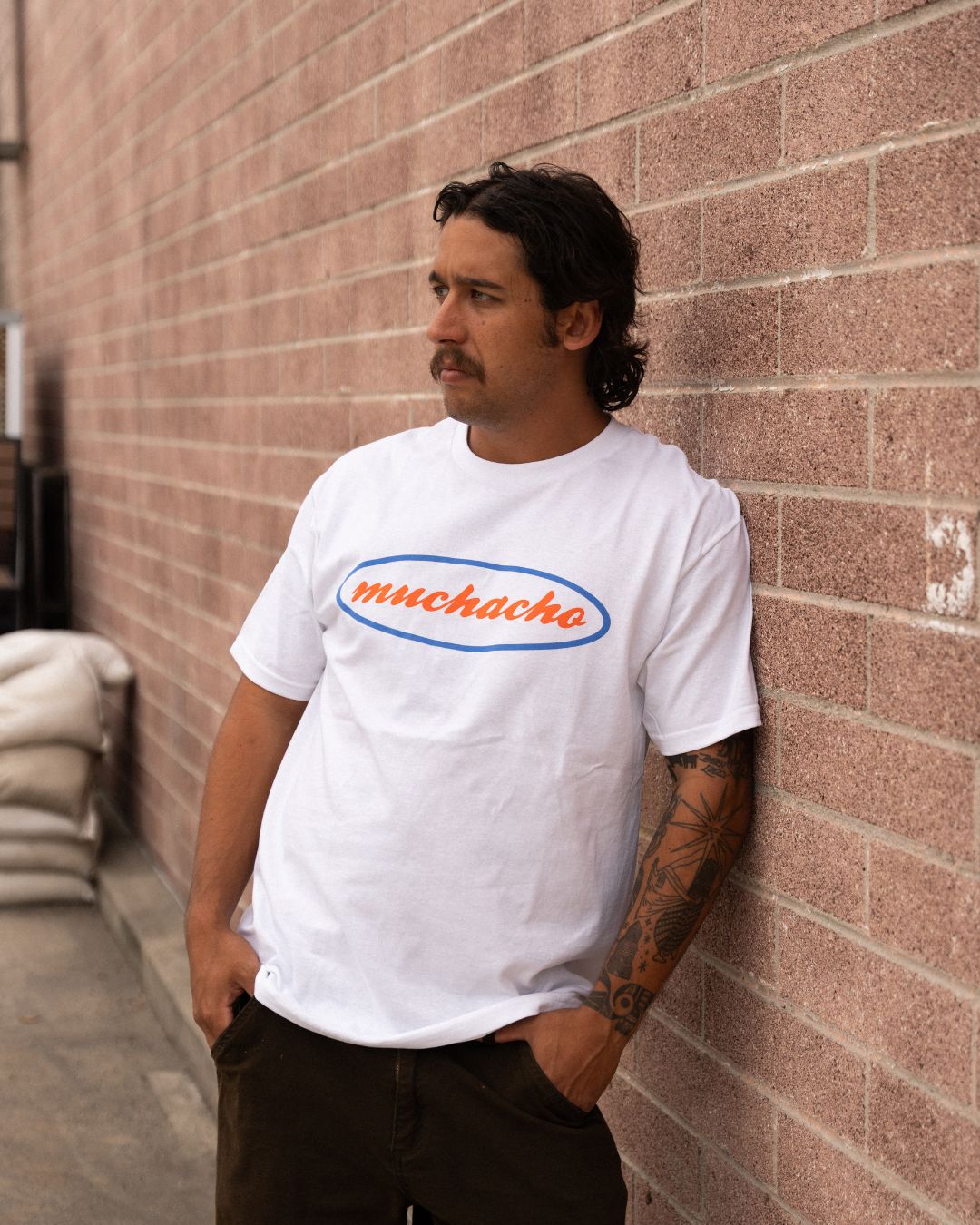 Muchacho Men's Throwback Short Sleeve T-Shirt - White