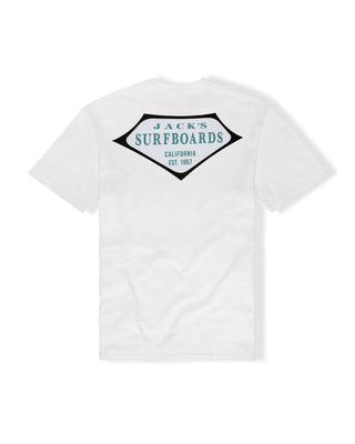 Jack's Surfboards Retro Lam Classic Fit Short Sleeve T-Shirt - White