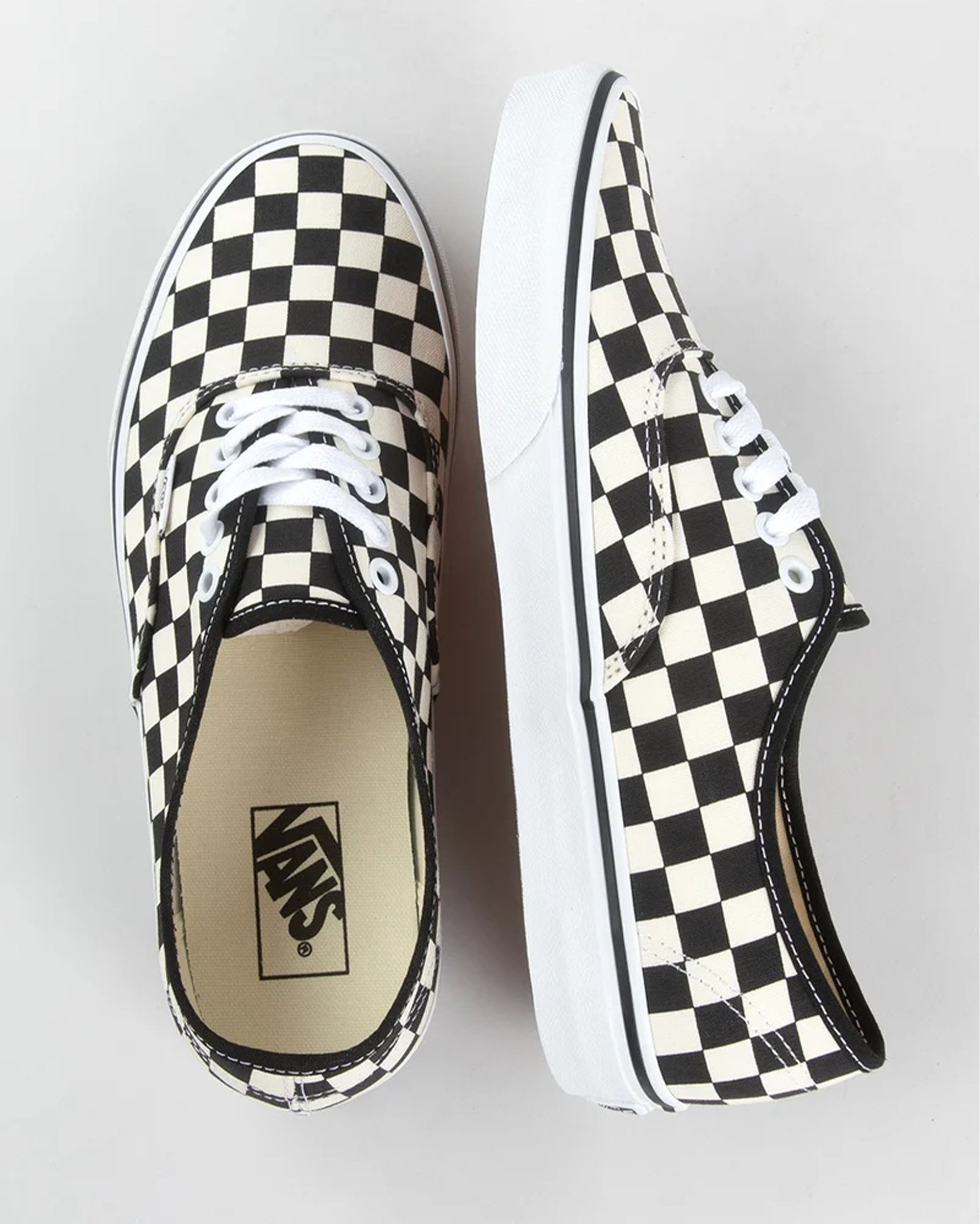 Vans Authentic Primary Check Shoe - Black/White