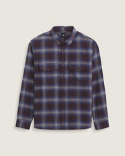 Vans Bixby Plaid Flannel Shirt - Dark Port Red/Pewter Heather Grey