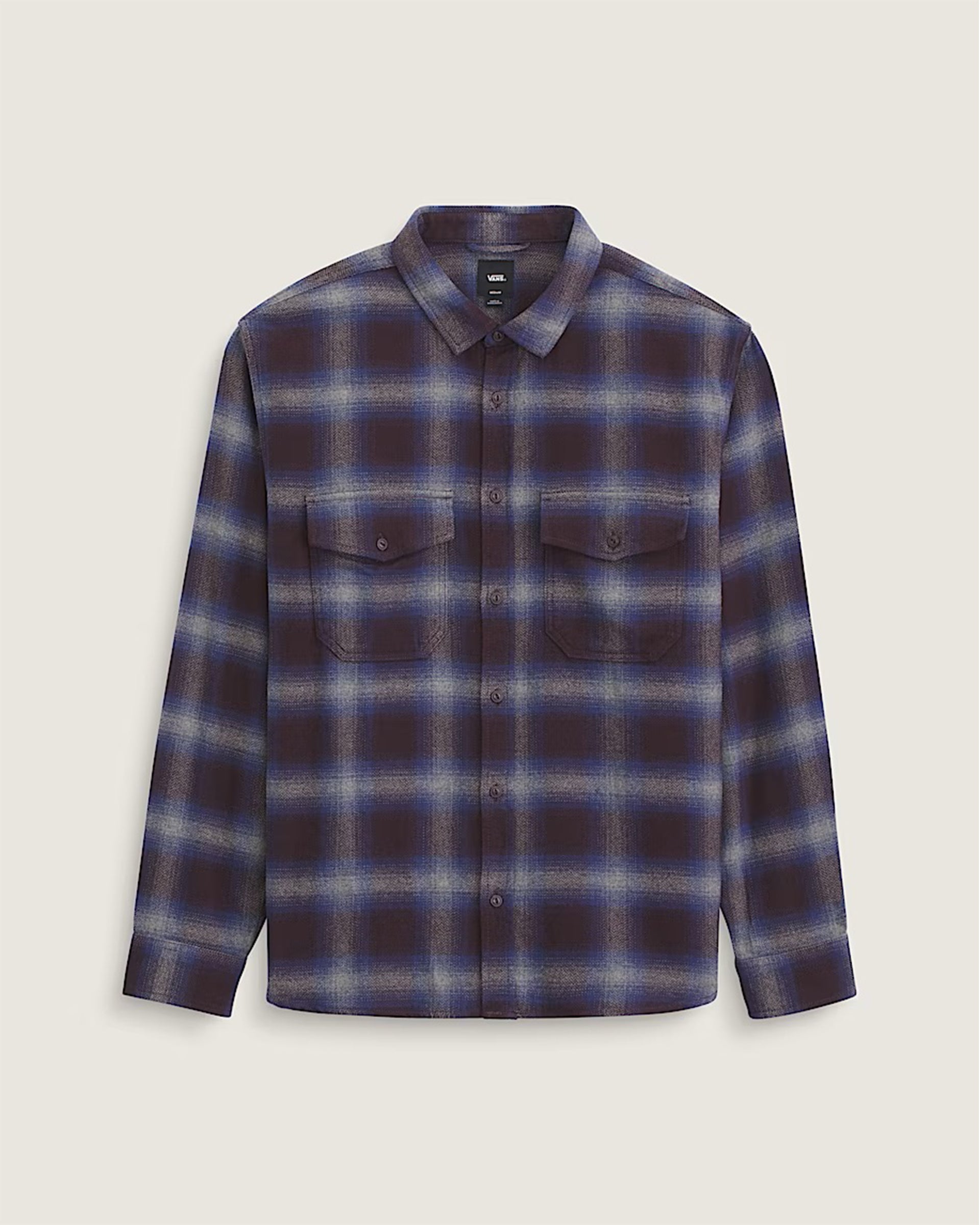 Vans Bixby Plaid Flannel Shirt - Dark Port Red/Pewter Heather Grey
