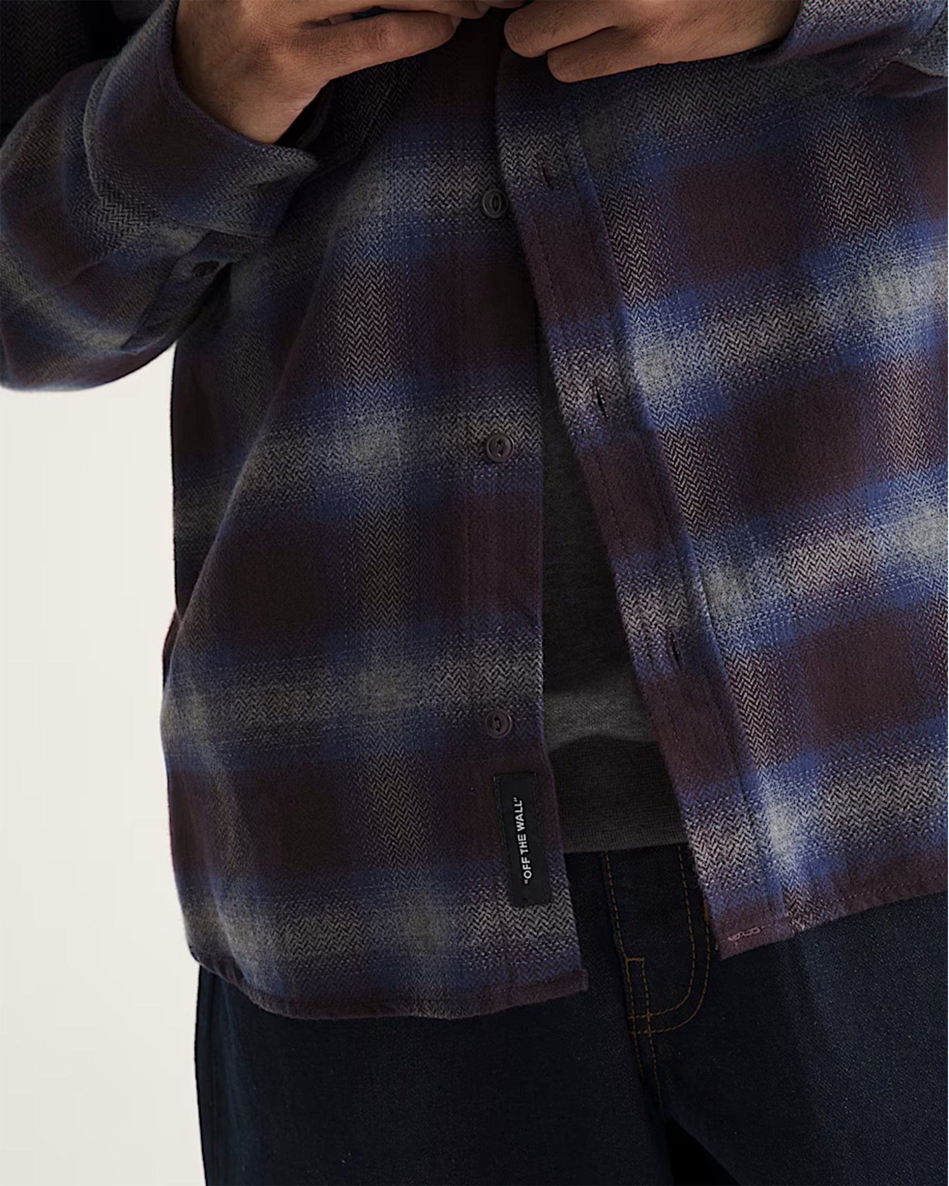 Vans Bixby Plaid Flannel Shirt - Dark Port Red/Pewter Heather Grey