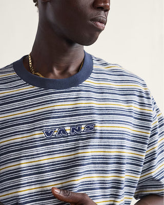 Vans Cameron Stripe S/S T-Shirt - Blue/Marshmellow White