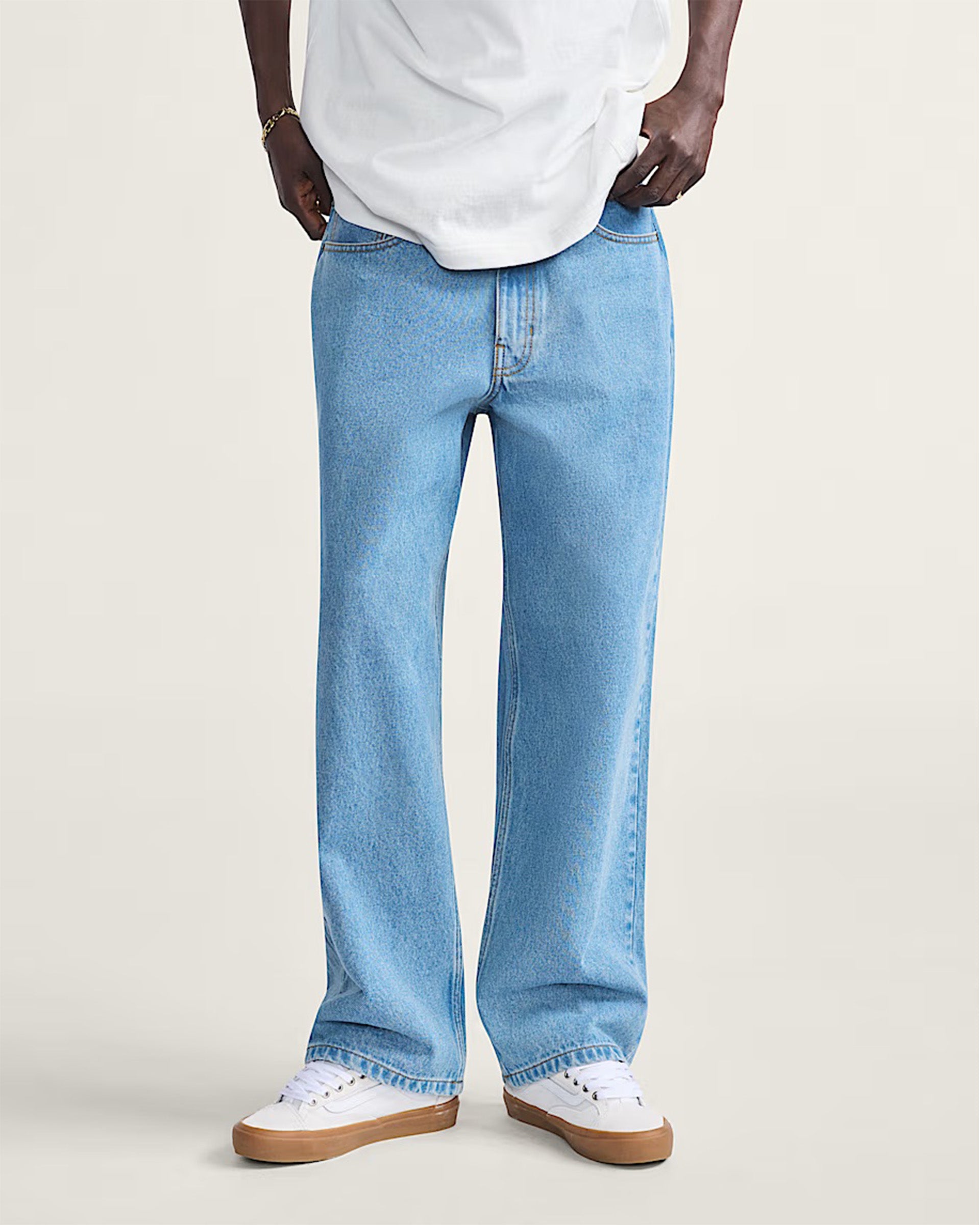 Check-5 Baggy Denim Pants - Stonewash Blue