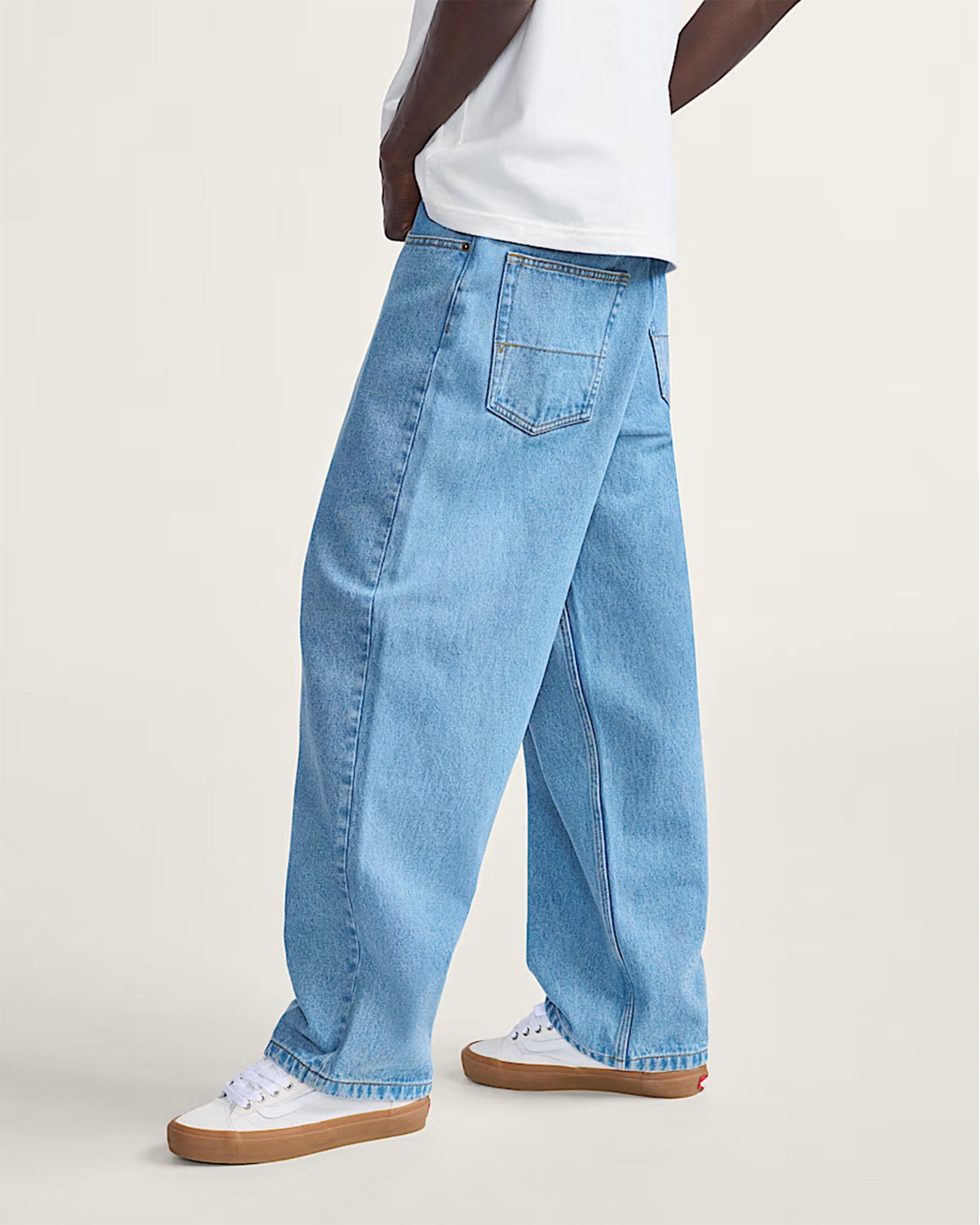 Check-5 Baggy Denim Pants - Stonewash Blue