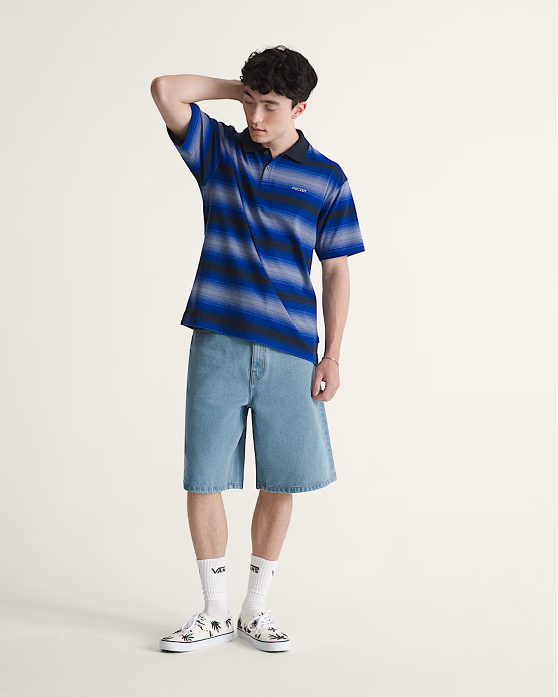 Vans Check-5 Baggy Denim Shorts - Stonewash Blue