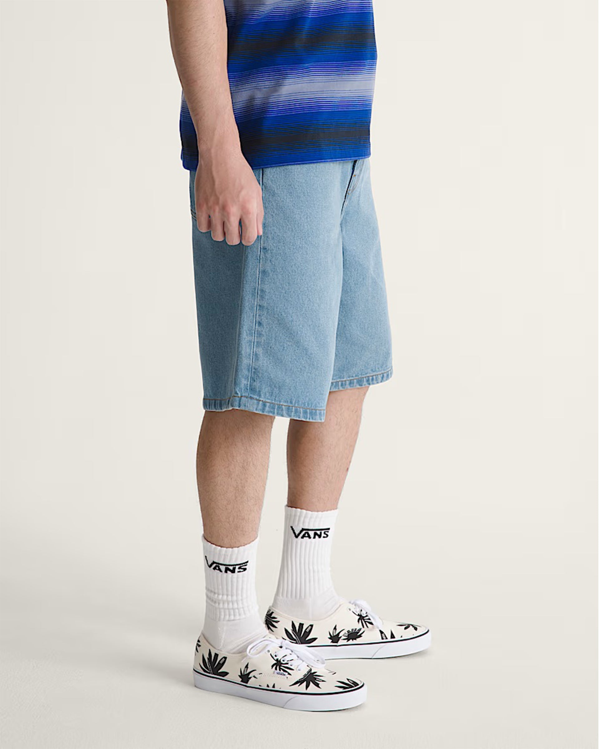 Vans Check-5 Baggy Denim Shorts - Stonewash Blue