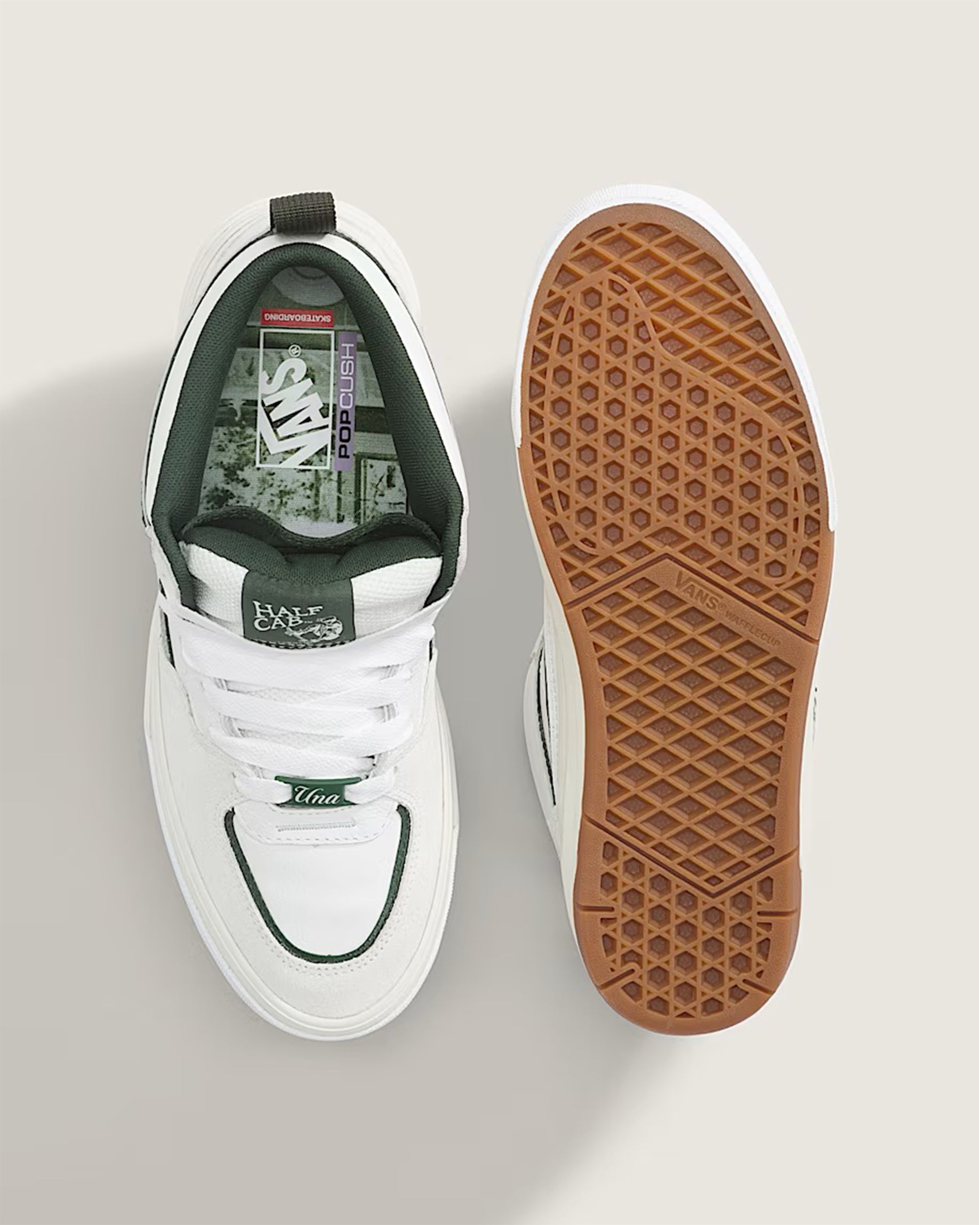 Vans Skate Half Cab Wafflecup Shoe - Una Farrar Utility Block Blanc De Blanc