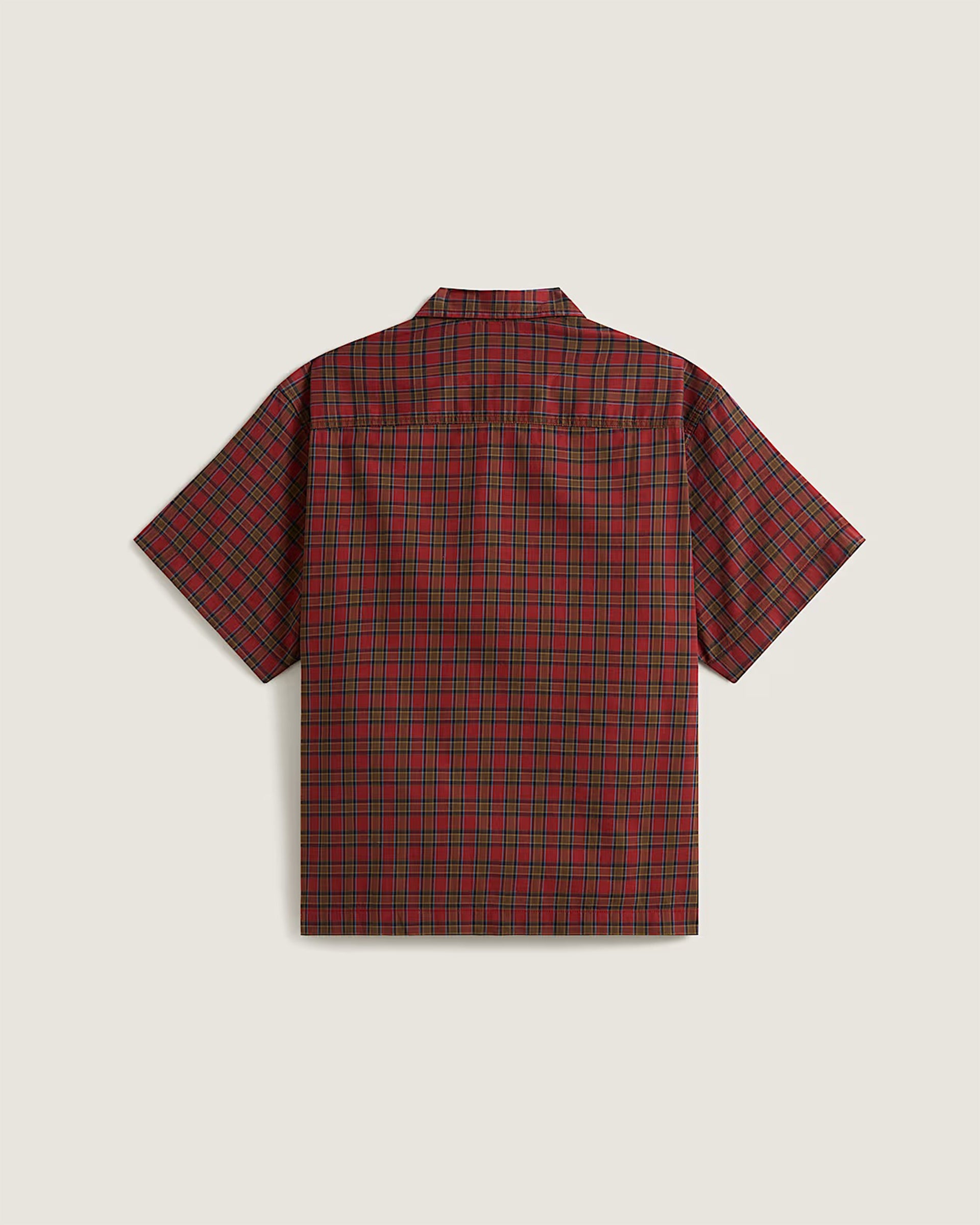 Vans Larkspur Timber Plaid Short Sleeve Shirt - Poppy Ember