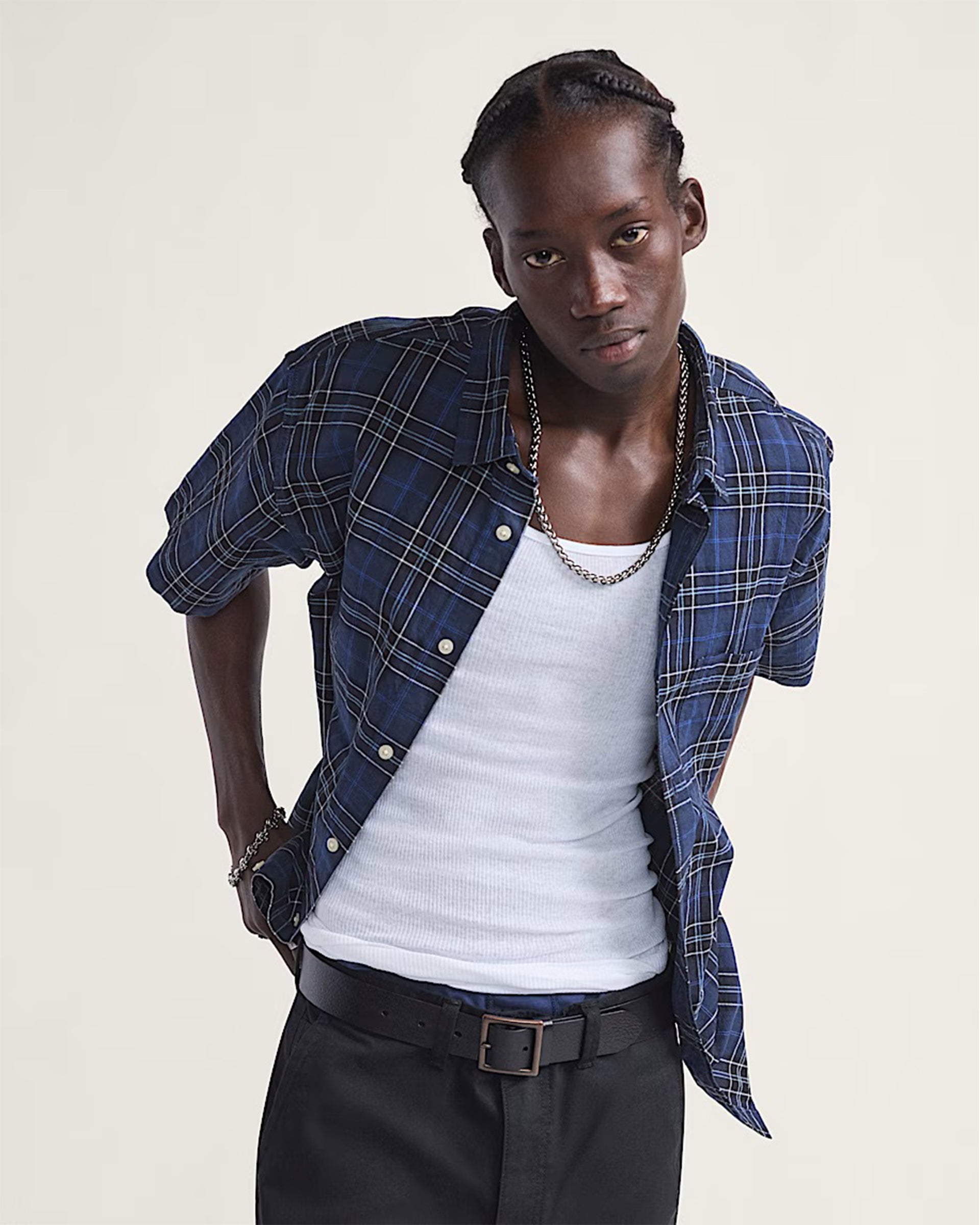 Vans Lawson Plaid Button Up Shirt - Parisian Night Blue/Black