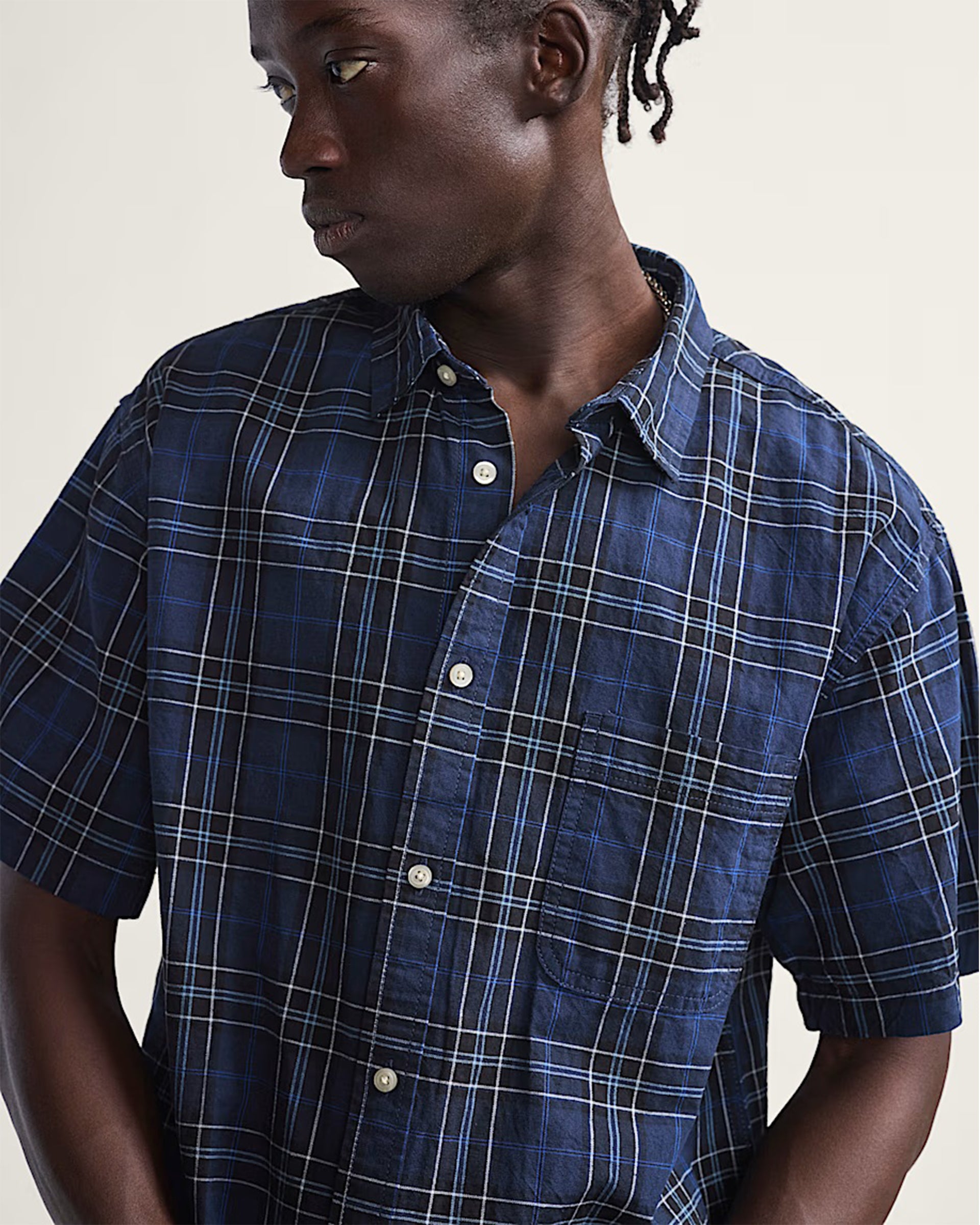 Vans Lawson Plaid Button Up Shirt - Parisian Night Blue/Black