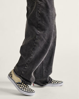 Vans Little Kid's Classic Slip-On Shoes - Checkerboard Black/White