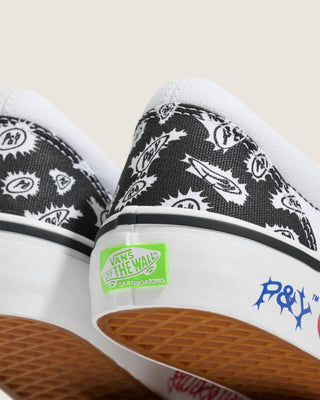 Vans x Punkandyo Skate Slip-On Shoes - Black/White