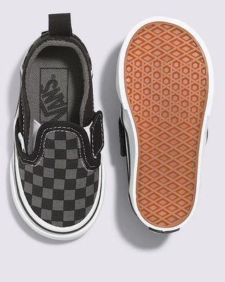 Vans Toddler Slip-On V Shoe - Black/Pewter Grey