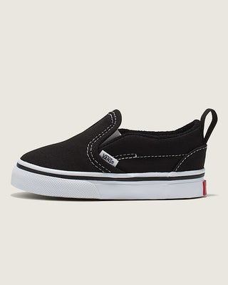 Vans Toddlers Classic Slip-On V Shoes - Black / True White