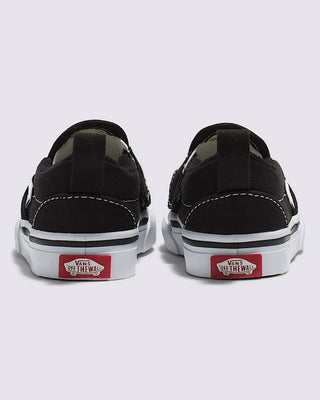 Vans Toddlers Classic Slip-On V Shoes - Black / True White