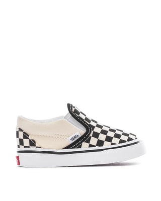 Vans Toddler Classic Slip-On Shoe - Black / White Checkerboard / White