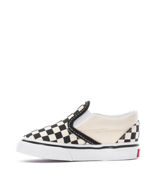 Vans Toddler Classic Slip-On Shoe - Black / White Checkerboard / White