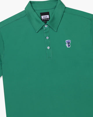 Vast. Men's Aqua Terra Formosa Bear Polo Shirt - Green