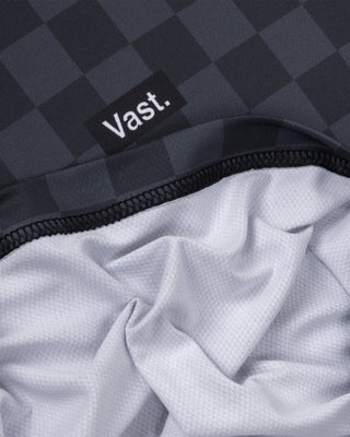 Vast. Men's Aqua Terra Lite Check Check Tech Daily Hoodie - Black