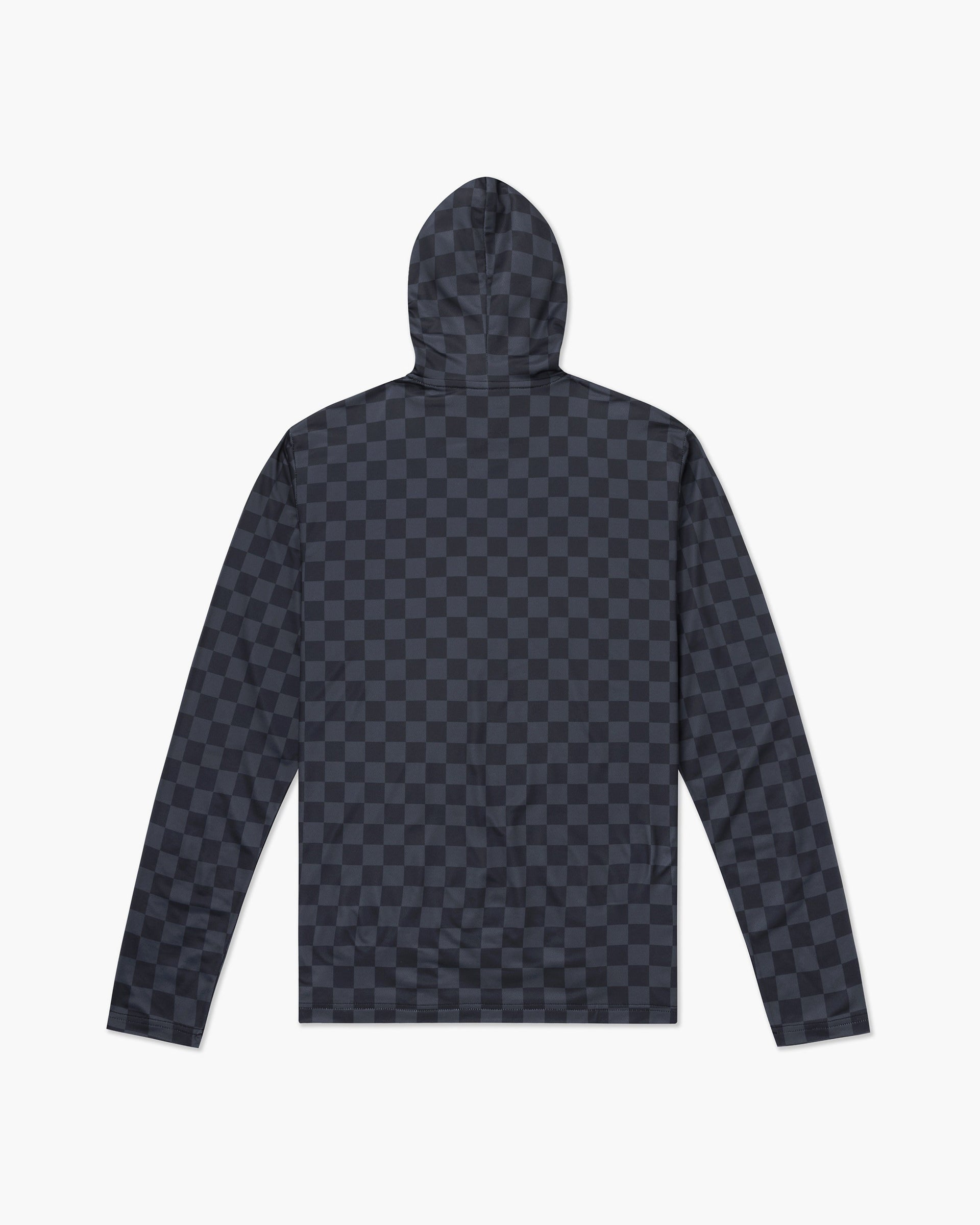 Vast. Men's Aqua Terra Lite Check Check Tech Daily Hoodie - Black
