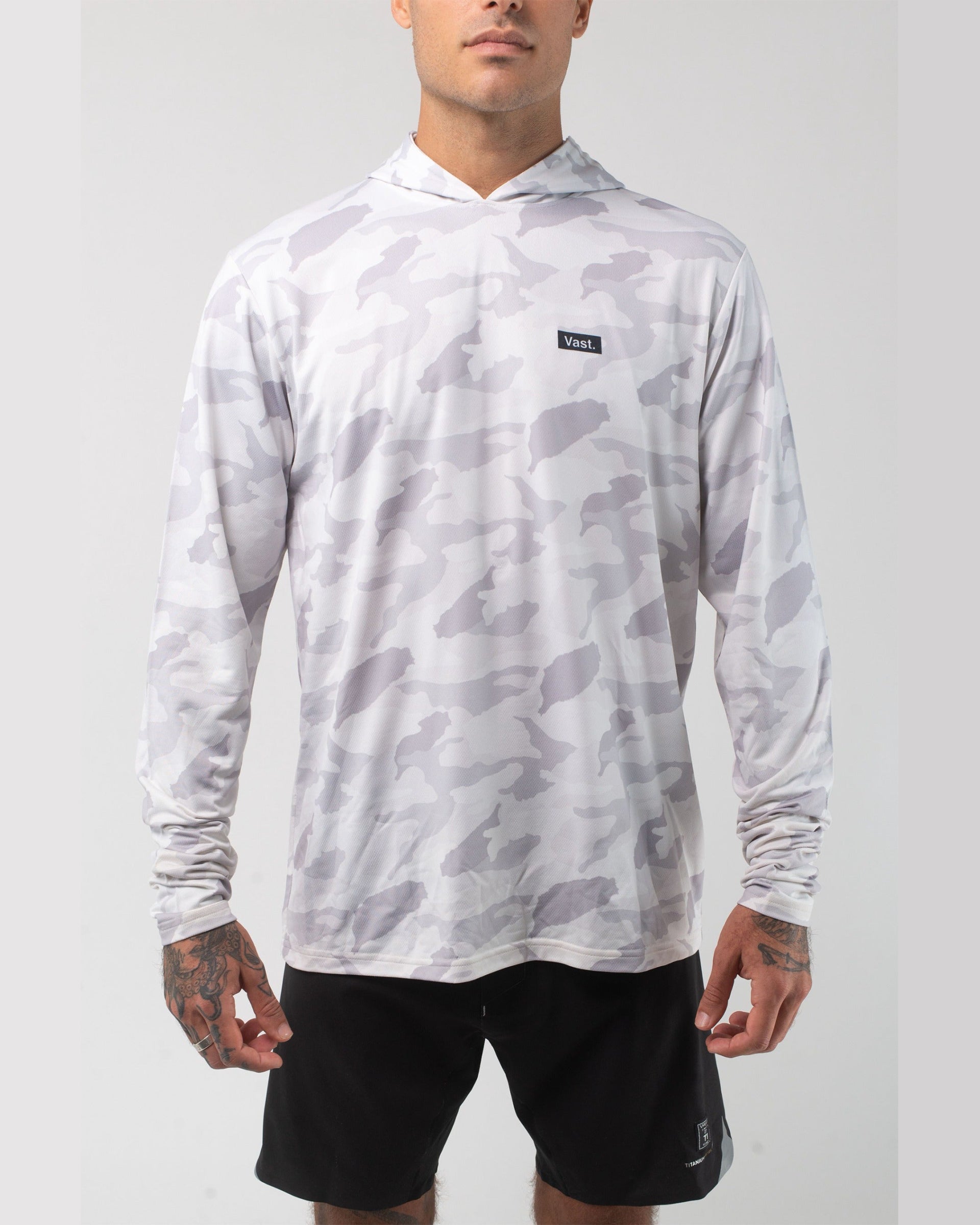 Aqua Terra Lite Camo Tech Daily Hoodie - Light Grey