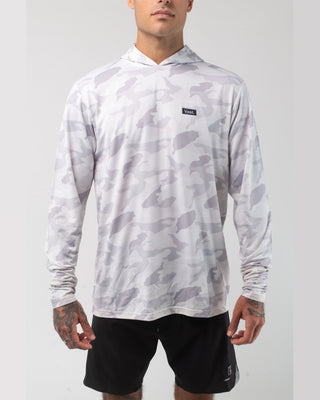 Aqua Terra Lite Camo Tech Daily Hoodie - Light Grey