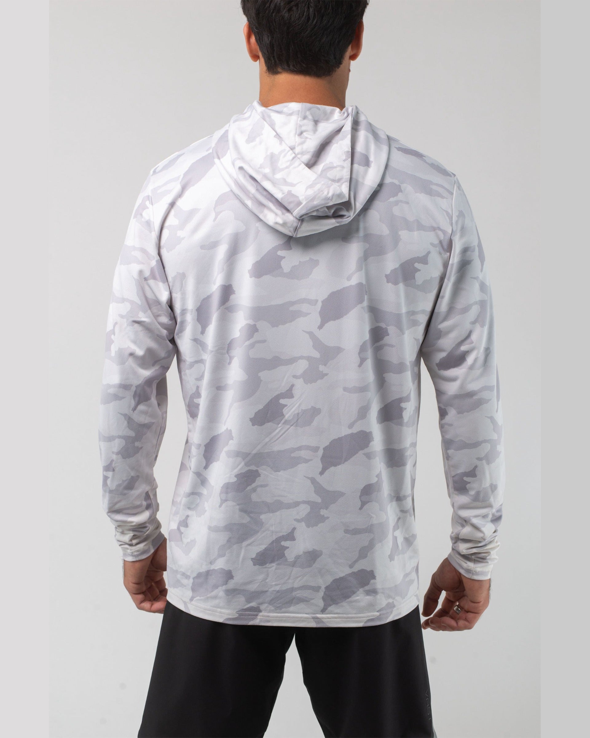 Aqua Terra Lite Camo Tech Daily Hoodie - Light Grey