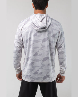 Aqua Terra Lite Camo Tech Daily Hoodie - Light Grey
