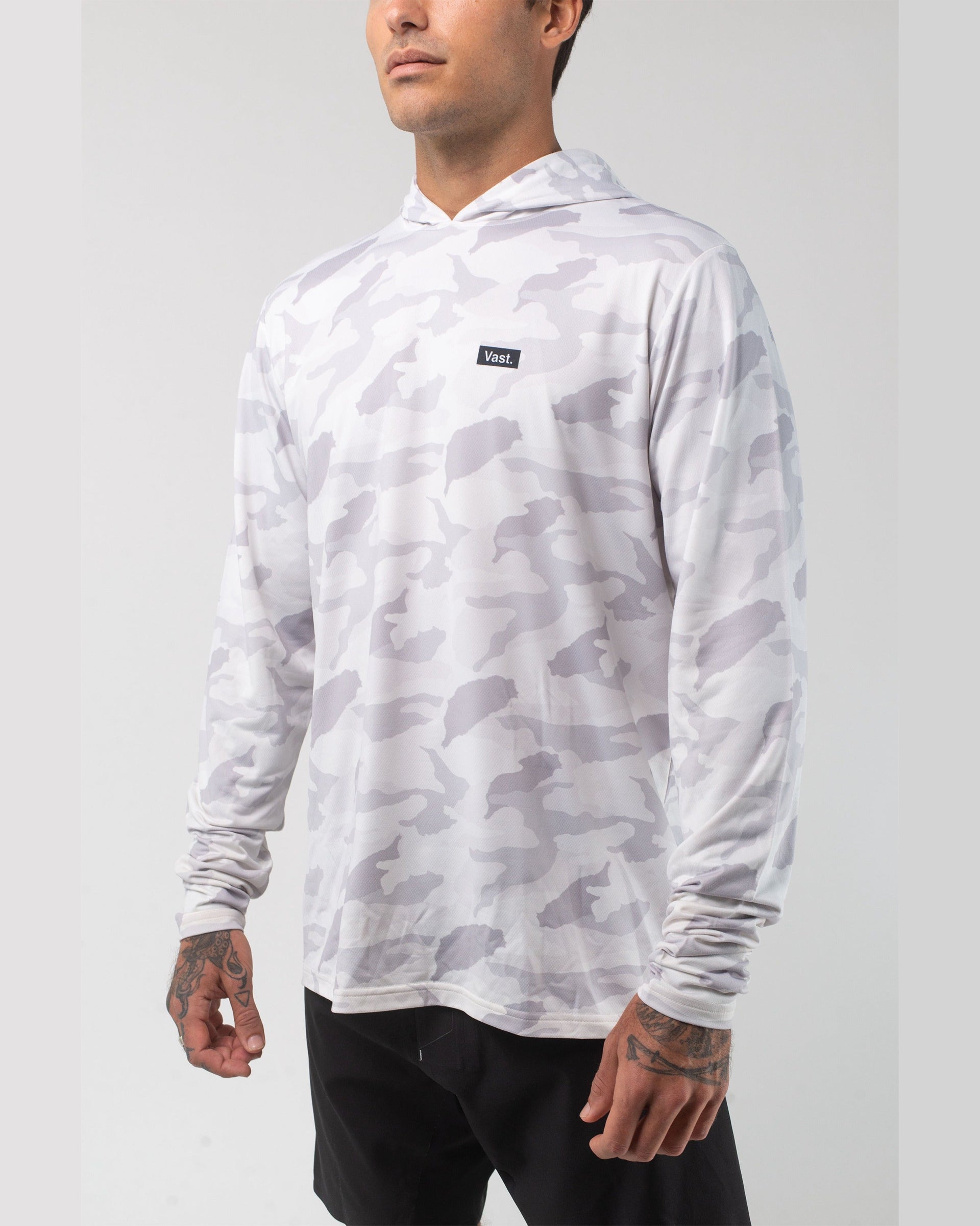 Aqua Terra Lite Camo Tech Daily Hoodie - Light Grey