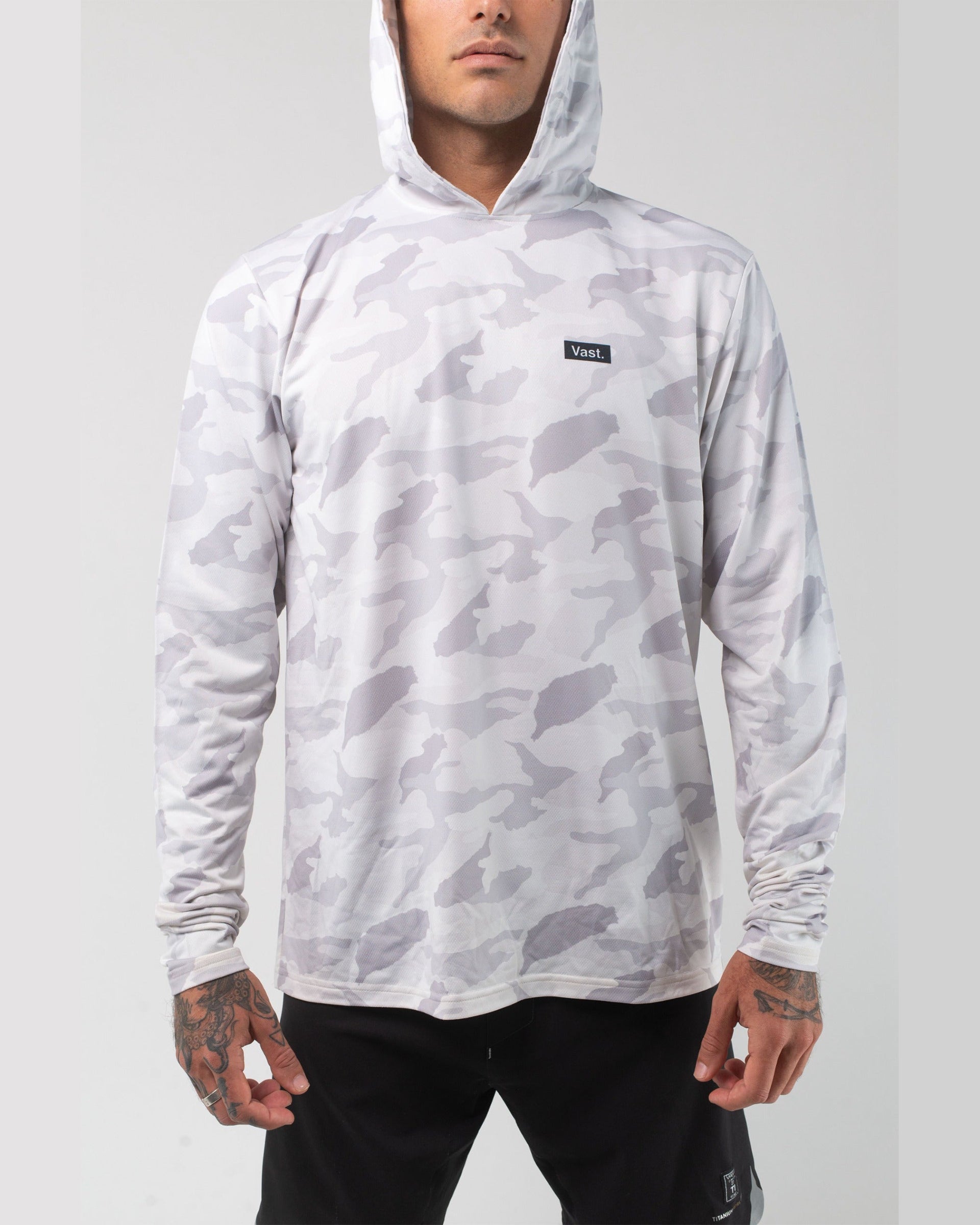 Aqua Terra Lite Camo Tech Daily Hoodie - Light Grey