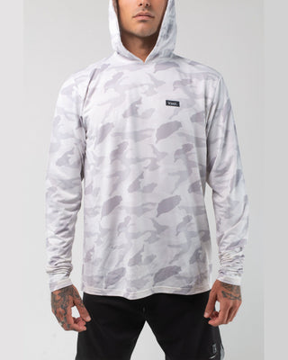 Aqua Terra Lite Camo Tech Daily Hoodie - Light Grey