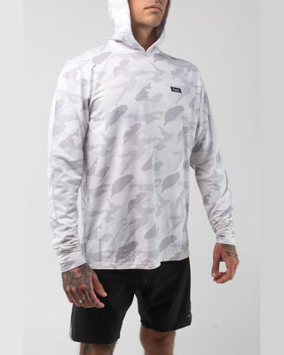Aqua Terra Lite Camo Tech Daily Hoodie - Light Grey