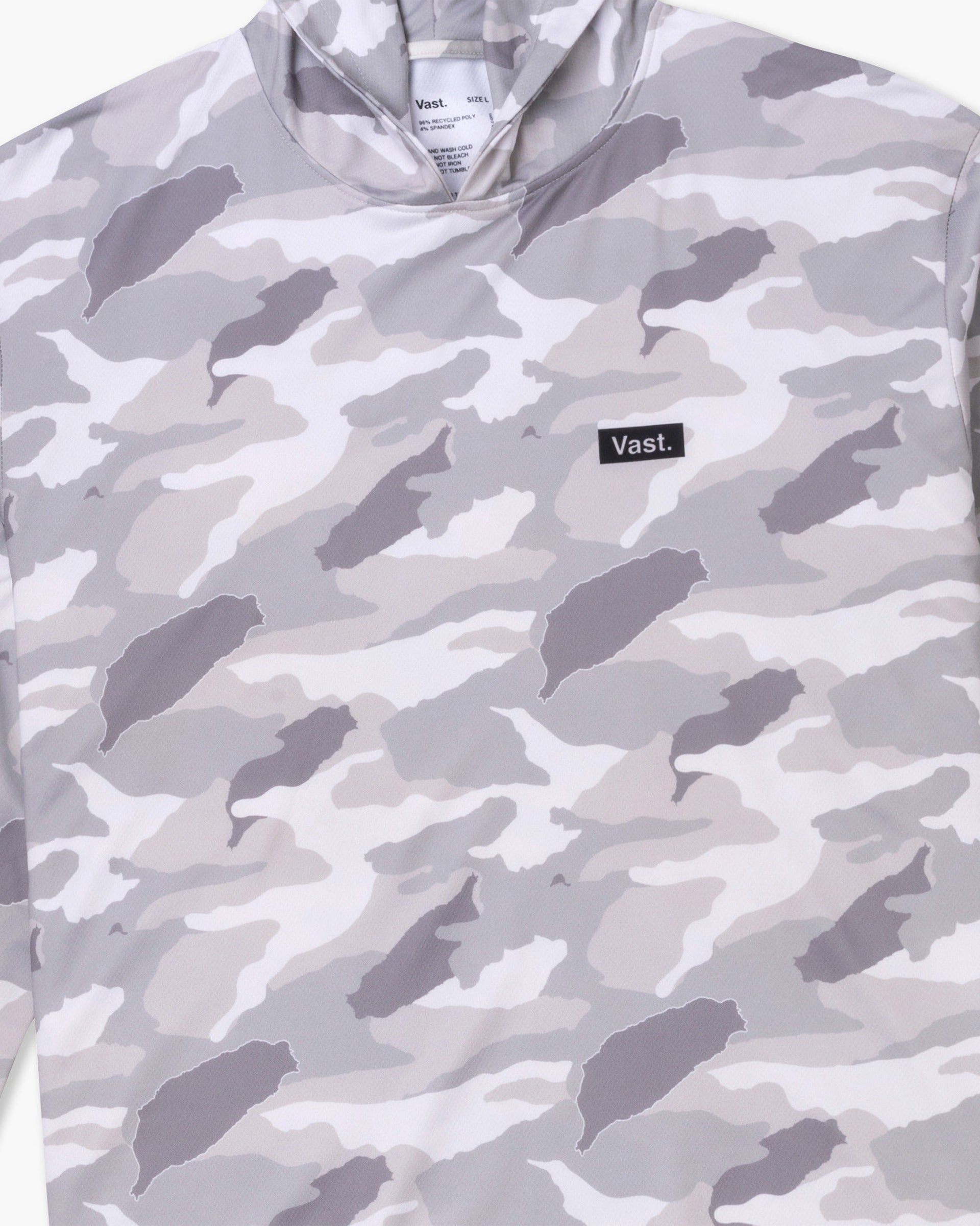 Vast. Men's Aqua Terra Lite Camo Tech Daily Hoodie - Tan
