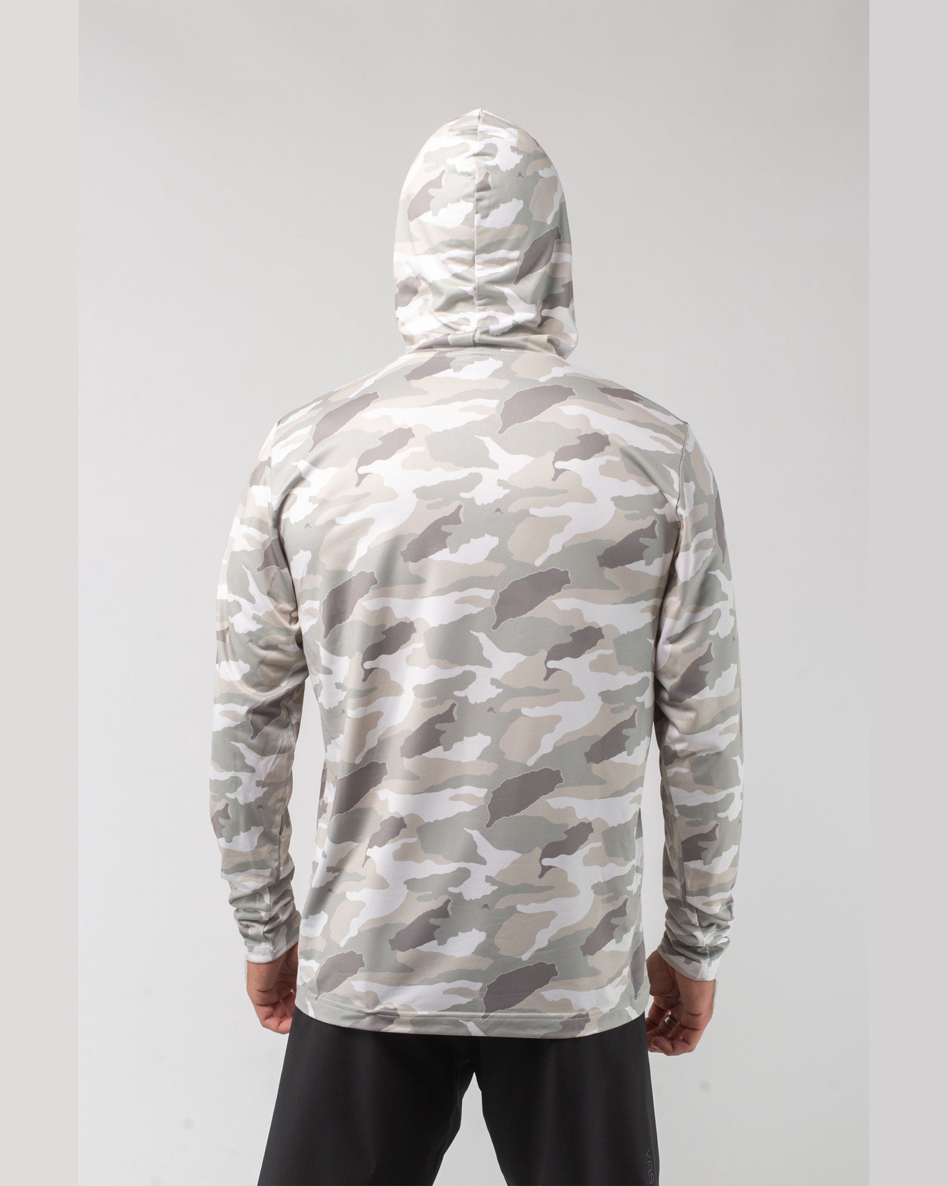 Vast. Men's Aqua Terra Lite Camo Tech Daily Hoodie - Tan