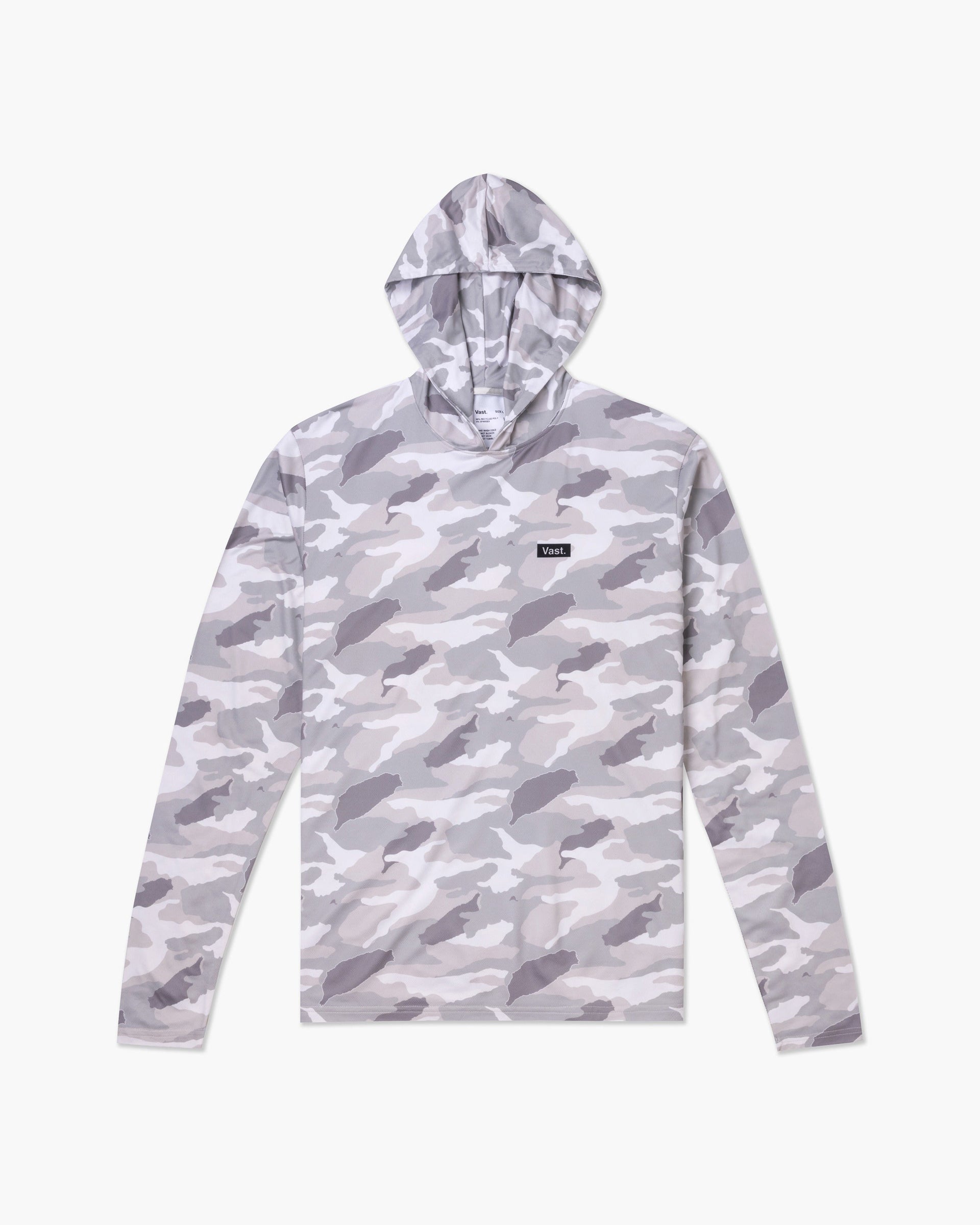 Vast. Men's Aqua Terra Lite Camo Tech Daily Hoodie - Tan