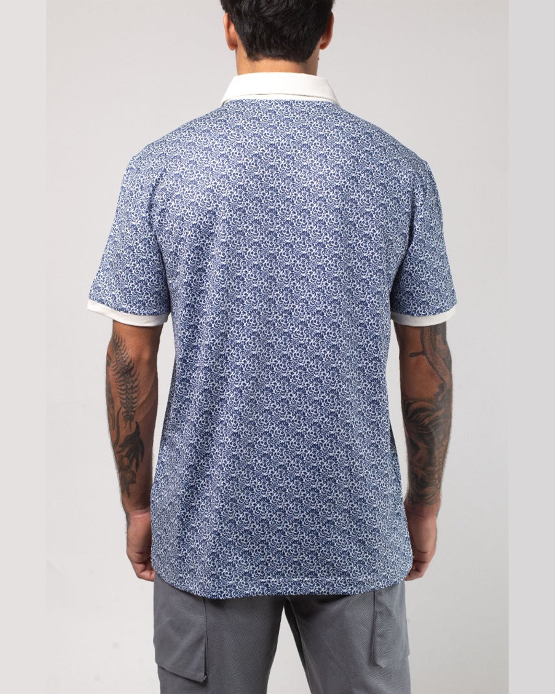 Vast. Men's Aqua Terra Heritage Polo Shirt - Navy