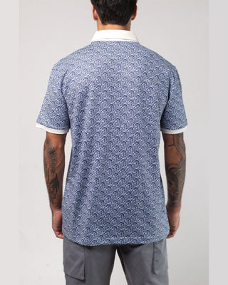 Vast. Men's Aqua Terra Heritage Polo Shirt - Navy