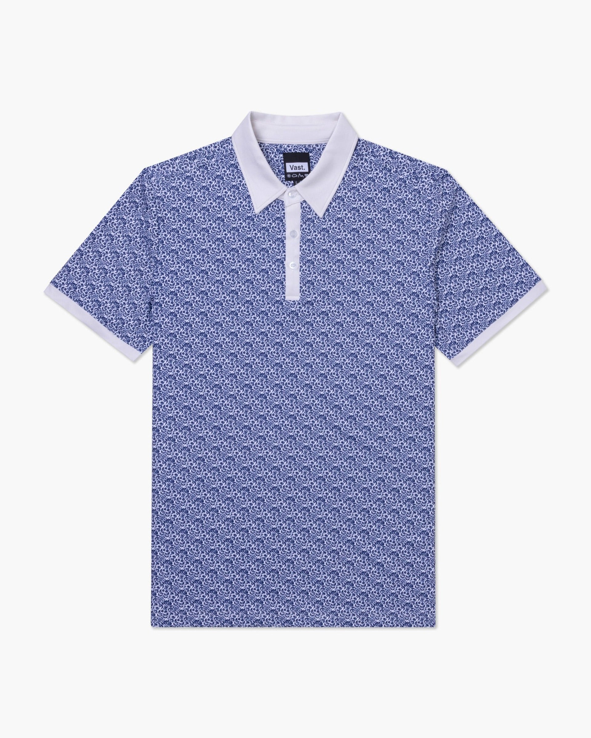 Vast. Men's Aqua Terra Heritage Polo Shirt - Navy