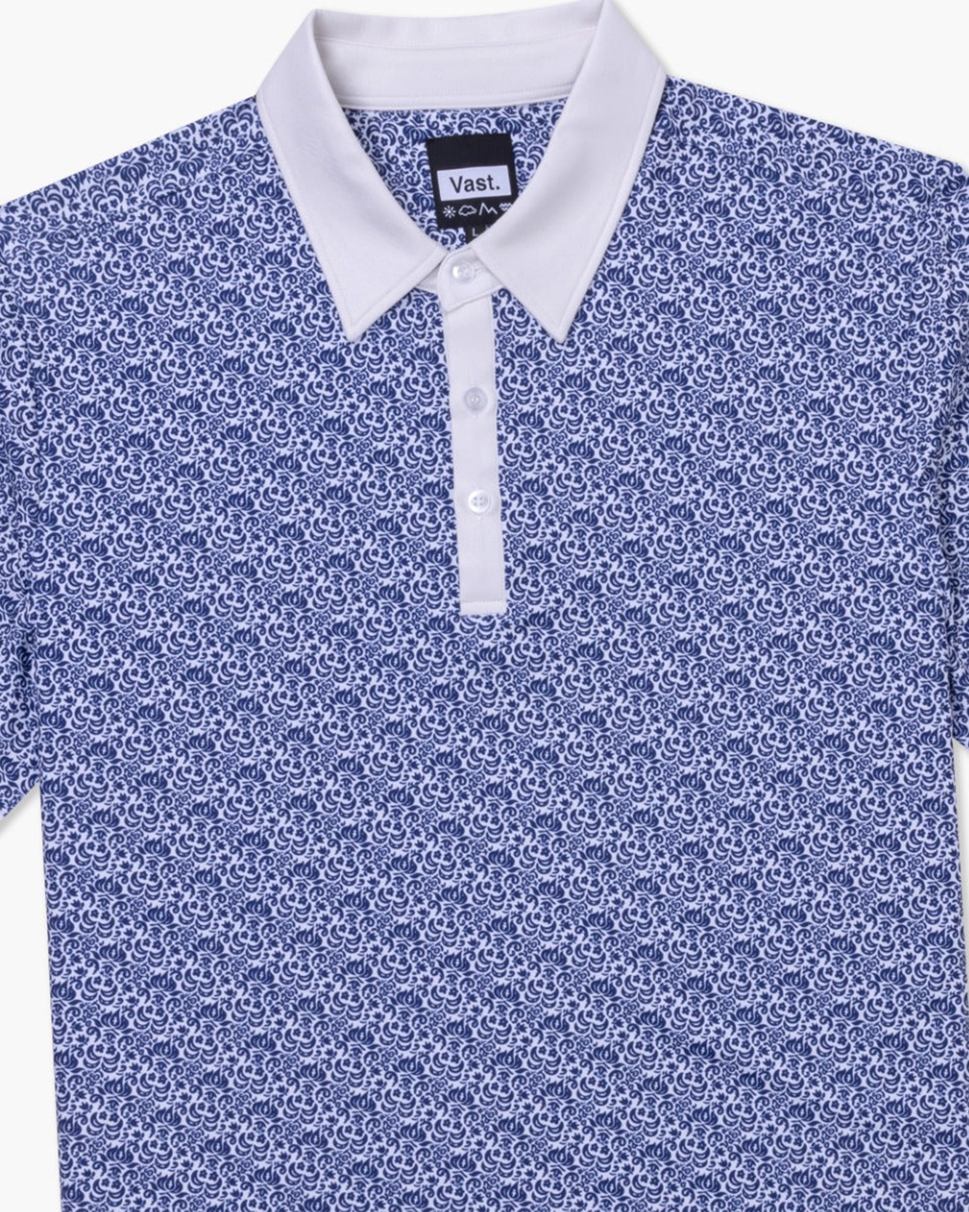 Vast. Men's Aqua Terra Heritage Polo Shirt - Navy
