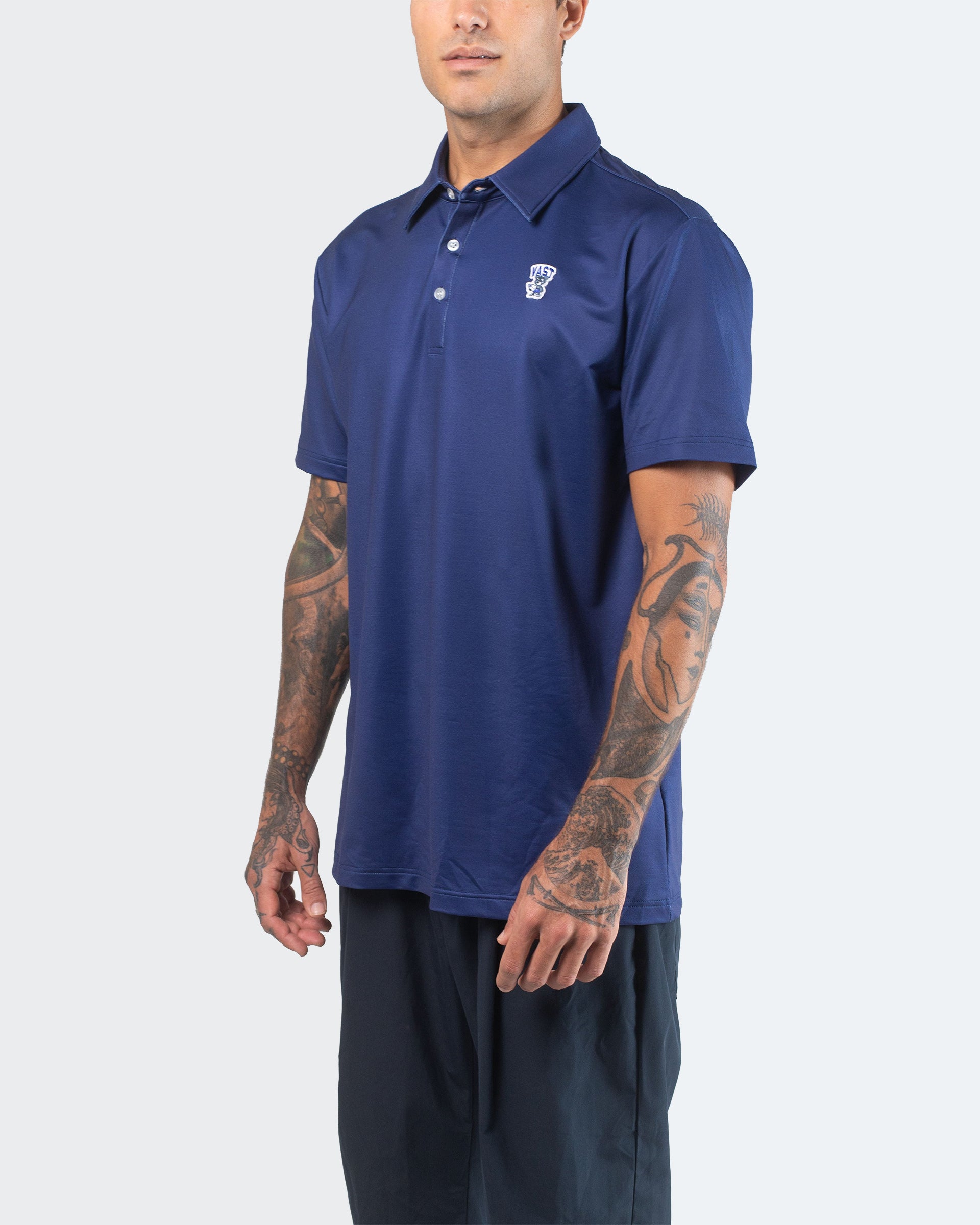 Vast. Men's Aqua Terra Formosa Bear Polo Shirt - Navy