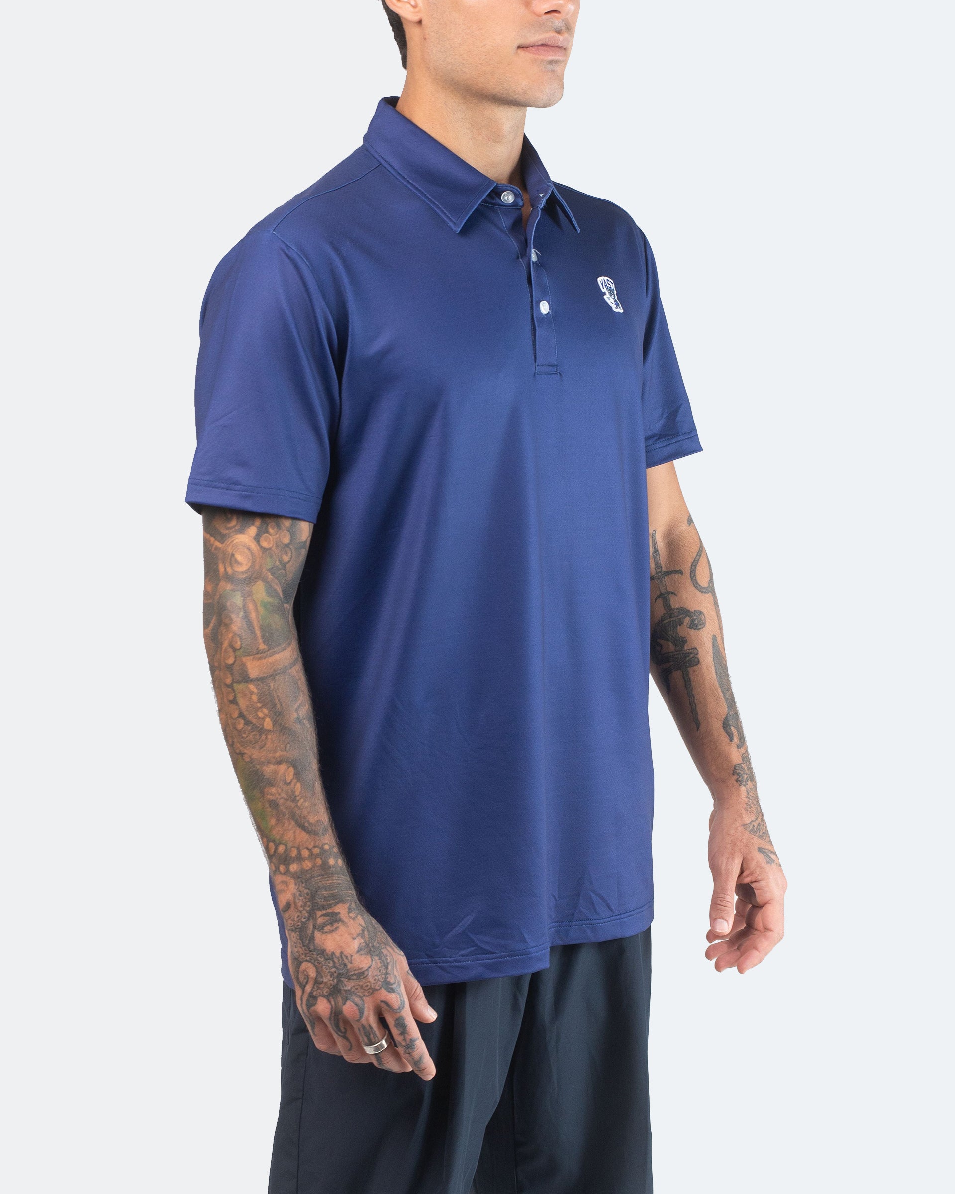 Vast. Men's Aqua Terra Formosa Bear Polo Shirt - Navy