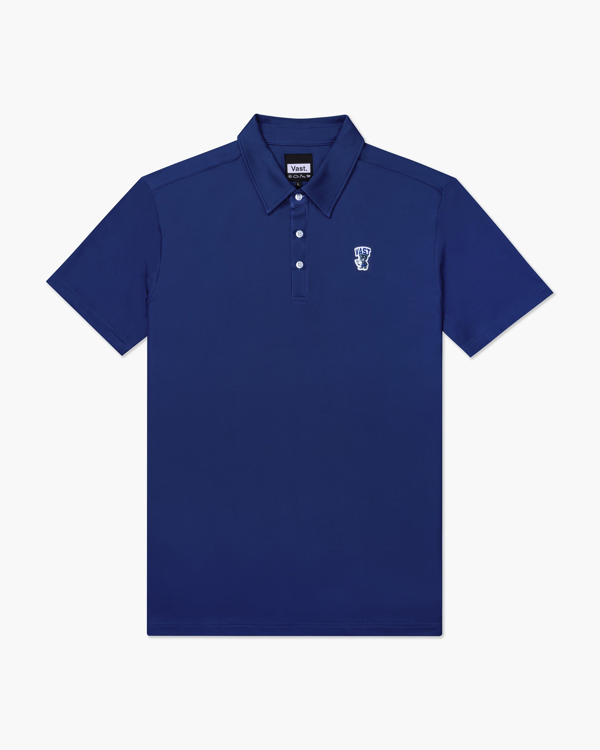Vast. Men's Aqua Terra Formosa Bear Polo Shirt - Navy